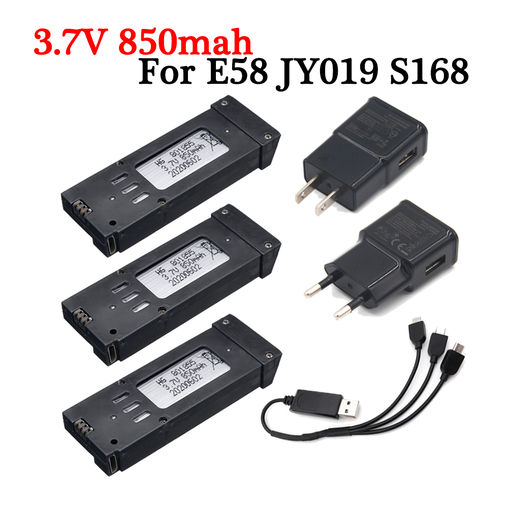Eachine Drone E58 - Upgrade Versie 3.7V 850mah Lipo Batterij